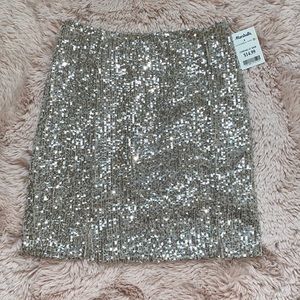 Zip up Sequin mini skirt (junior size 7)